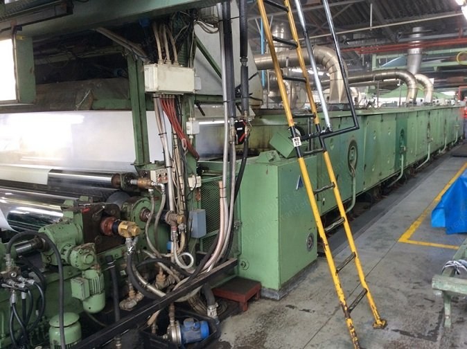 Artos, Direct PVC Coating Line, 1998, 2500mm Finished Width, 3 Coating Stations, Gas Fired