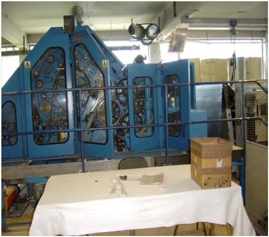 Spinnbau Carding Machine, 1989, 3000mm Working Width, Random Roller, Two Doffer