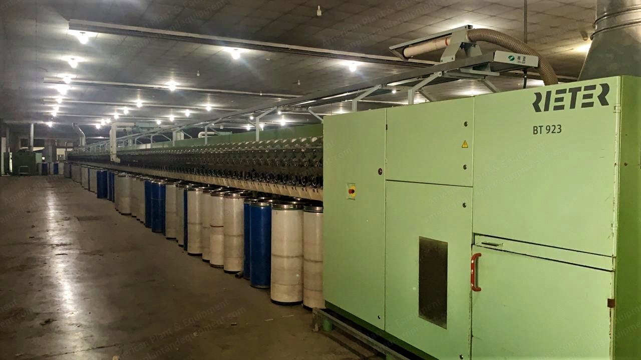 Rieter, BT923, Open End Spinning Machine, 360 Rotors, 33mm Rotor Diameter