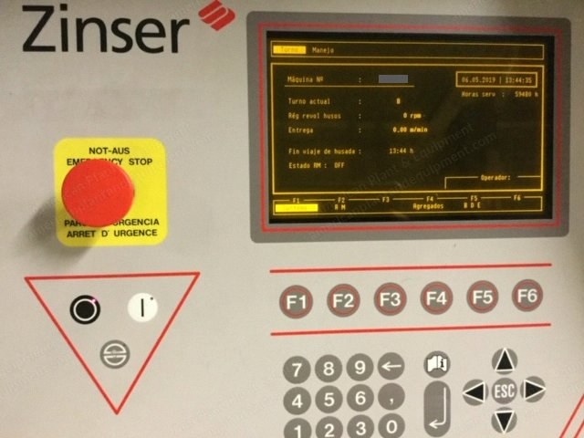 Zinser, RM450, 1999, Worsted Ring Spinning Frames, 82.5mm Gauge, 50mm Ring Diameter