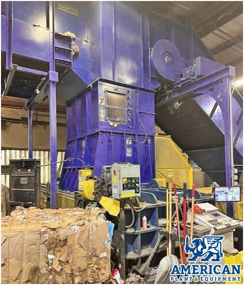 IPS, TR1388-200, 2012, Two Ram Baler with Lid, Two 100 HP Motors, 13" Cylinder, Accent 470 Wire Tier