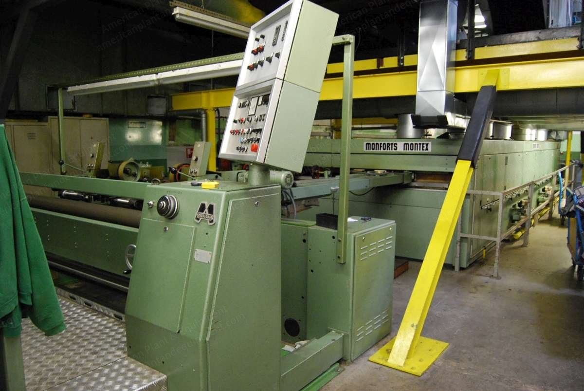 Monforts, 8 G/K, 1990, 2200mm Working Width, Gas Heated, Combination Chain, 3 Zones