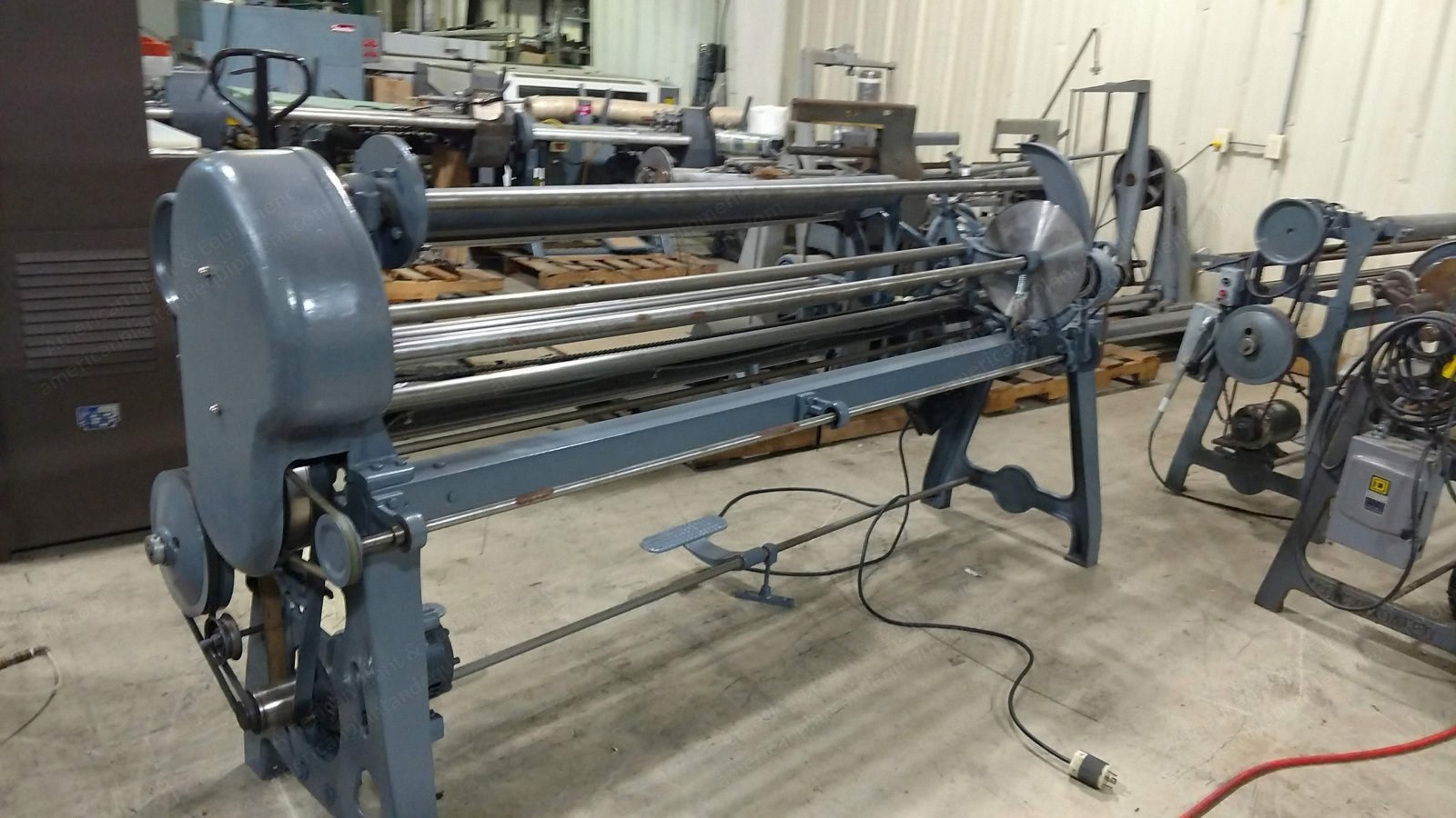 Utica, Fabric Roll Slitter, 83" Fabric Width, 12" Blade, 60" Rewinder