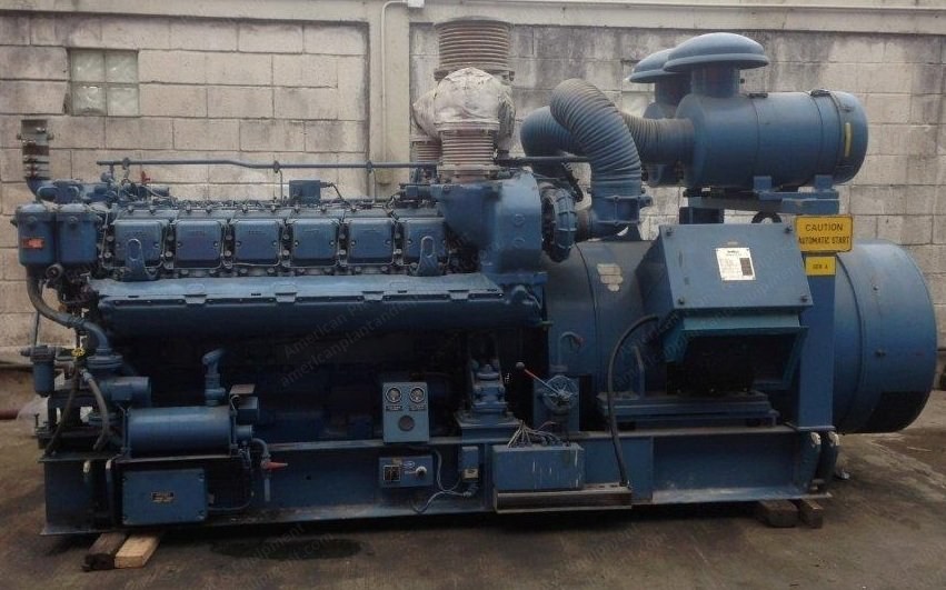 MTU, 12V 396, 1985, 1030 kVA, 415V, 50Hz, Open Type Generating Set