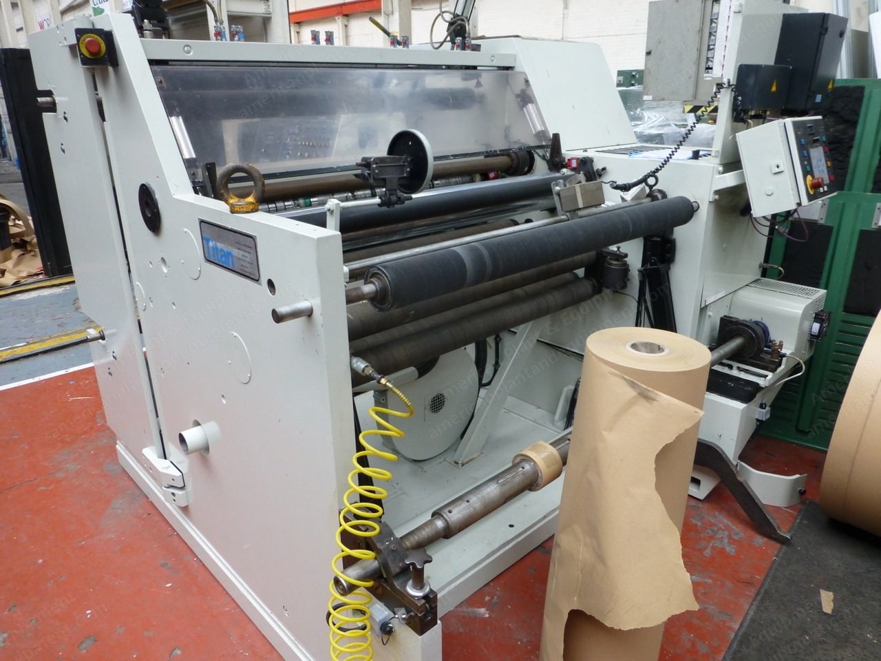 Titan, SR6, 1991, 1300mm Web Width, Duplex Centre Wind, 4 Rotary Shear Knives