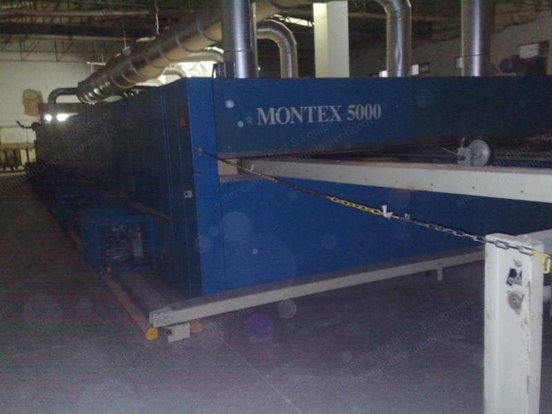 Monforts, 2000, 2400mm Working Width, Pin/Chain, 6 Chambers, Gas Fired Tenter Frame