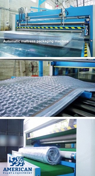 NovaStar, MP127, Automatic Mattress Compressing and Rolling Line, 120 Mattresses/Hour, 13000x3200x2600mm
