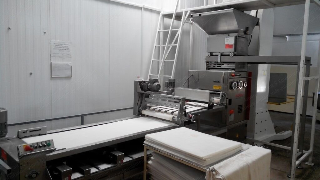 Konig, Canol Doughnut Production Line, 2009, 2400 Pcs/Hr, 6 Rows, Siemens PLC