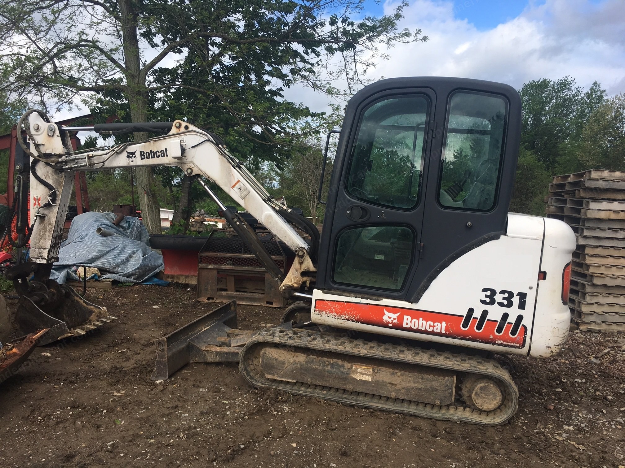 Bobcat, 331E, 2007, Mini Excavator, 1250 Hours, HVAC, Radio