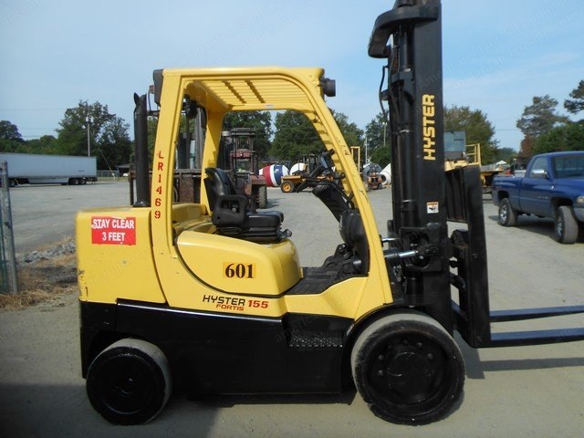 Hyster, S155FT, 2008, 15500 lbs Capacity, Cushion Tire, Gasoline, 2-Stage Mast