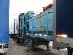 SSI, M85H, Mobile Tire Shredder, 33x63 inch Cutting Chamber, 325 HP Cummins Diesel Engine, Columbia Dual Axle Trailer