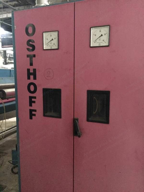Osthoff, Singeing Machine, 2006, 2000mm, 3 Burners, 2 Benninger Washing Boxes