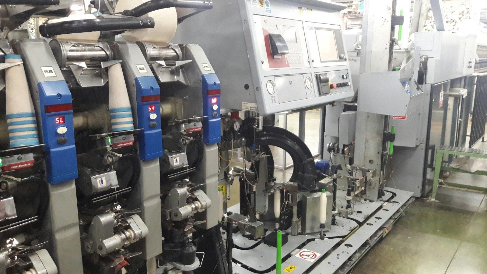 Savio, Orion E, 2003, 60 Spindles, Automatic Feeding, Uster Quantum Clearing System