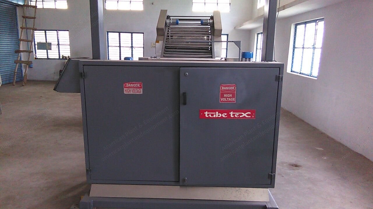 Tube-Tex, 60" Tubular Compactor, 2002, Folder at Exit, Flat Folder