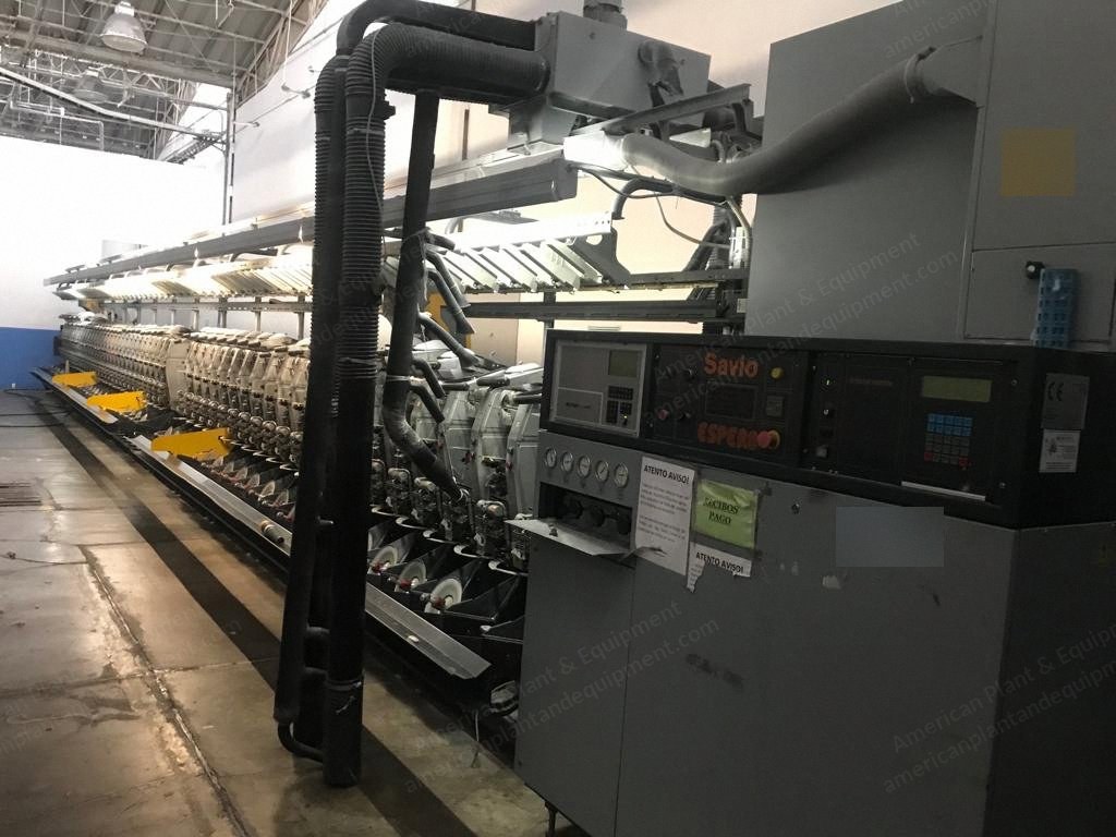 Rite, Savio, Yarn Package Preparation and Rewinding Line, 4 Machines, 204 Spindles Total