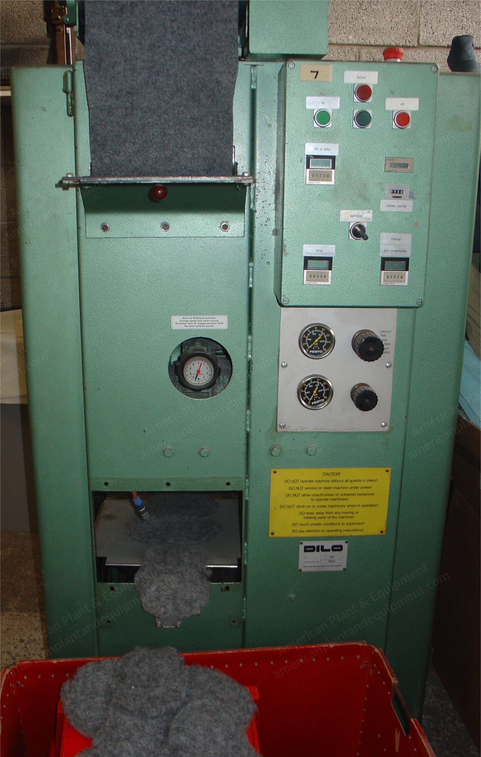 Dilo, SKE, 1991, Needle Loom for Tubular Felt and Shoulder Pads, 12766 Working Hours