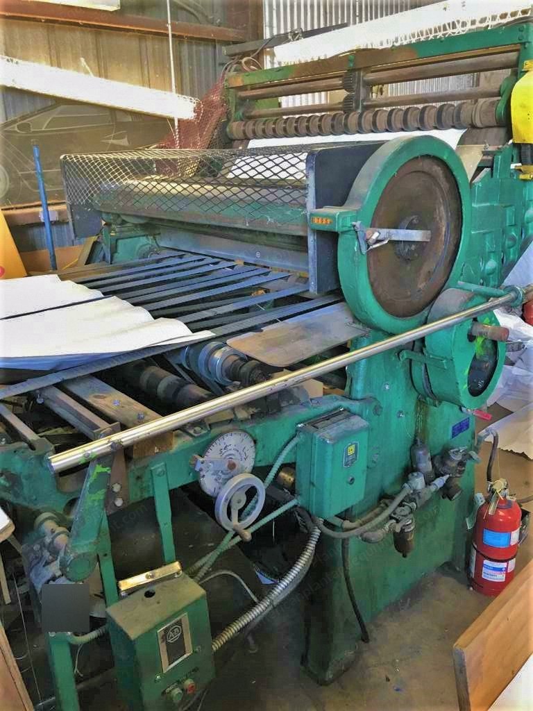 Beck, 55" Sheeter, 1985, Multi-Roll Unwind, Slitting Section, Collector Table