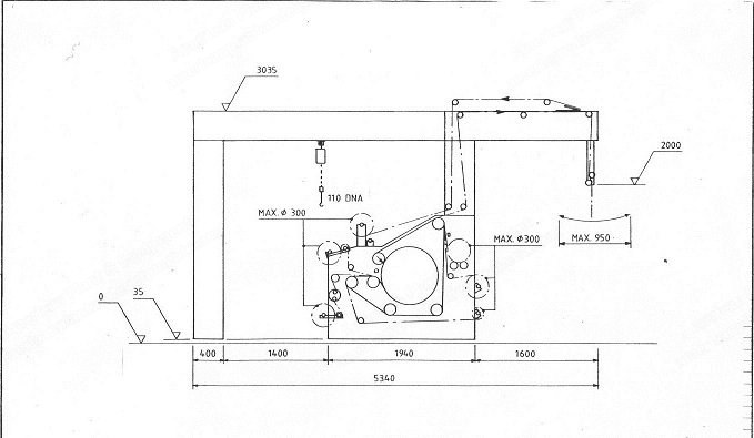 Stork, TC-101/2000, 1991, 2000mm Cylinder Width, 1800mm Transfer Width, 1-7 m/min