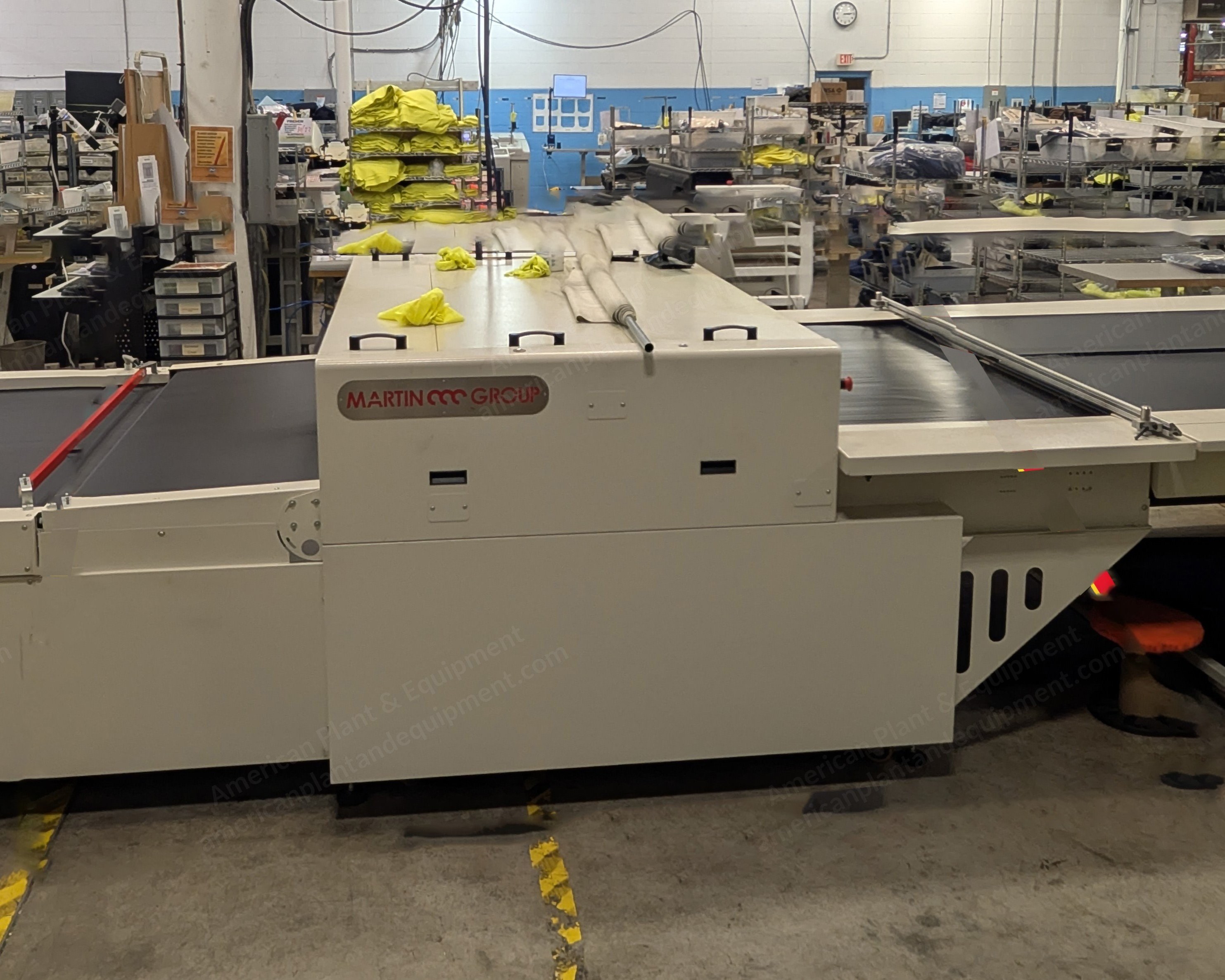 Martin Group, X1600KEL-2+2FB, 2020, Conveyor Fusing Machine, 1600mm Width, Double Feed, with Stacker