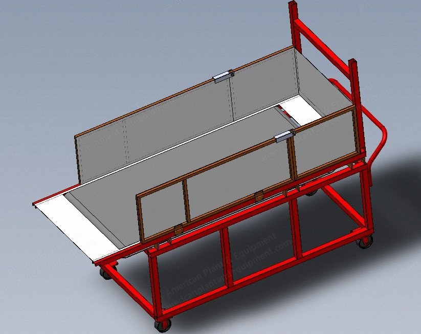 NovaStar, MH264, Rolling Cart with Doffing Conveyor, 800 lbs Capacity, 36 inch Width, 80 inch Conveyor Length