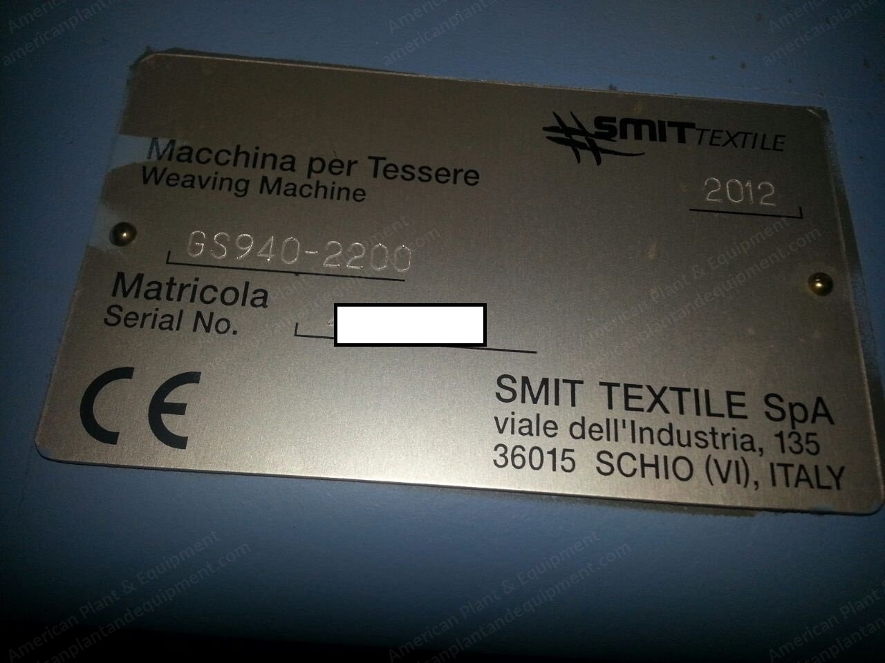 Smit, GS940, 2012, 2200mm, Staubli Dobby, 20 Shaft