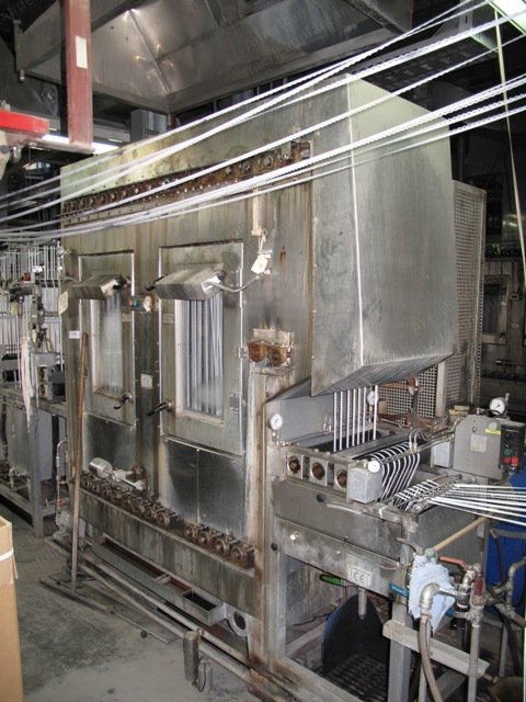 Mageba, Multi End Dyeline, 1997, 8-End Pre-Feed, 3-Roll Dye Padder, 50m Steam Chamber, 6 Wash-Tanks