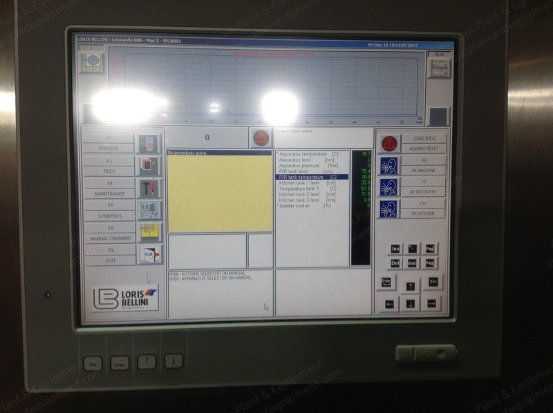 Loris Bellini, Citag, 1994, Dyeing Machine, 350 kg Capacity, PC Program Control