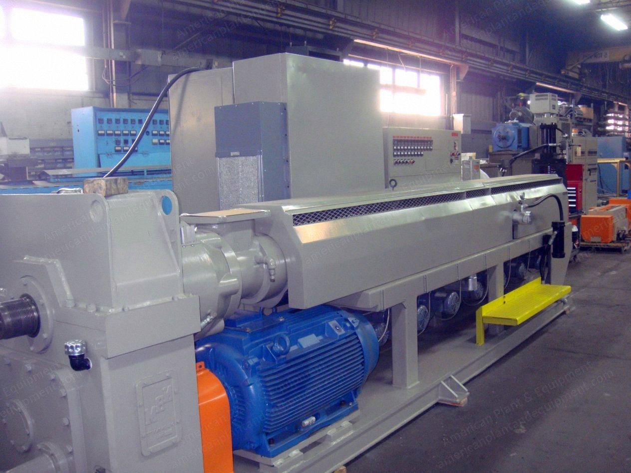 NRM, 6" Plastics Extruder, 30:1 L/D, 8 Zone Barrel, 400 HP