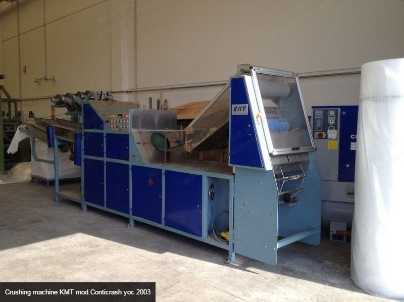 KMT, Conticrash, 2003, 3500mm Working Width, Continuous Fabric Crushing Machine