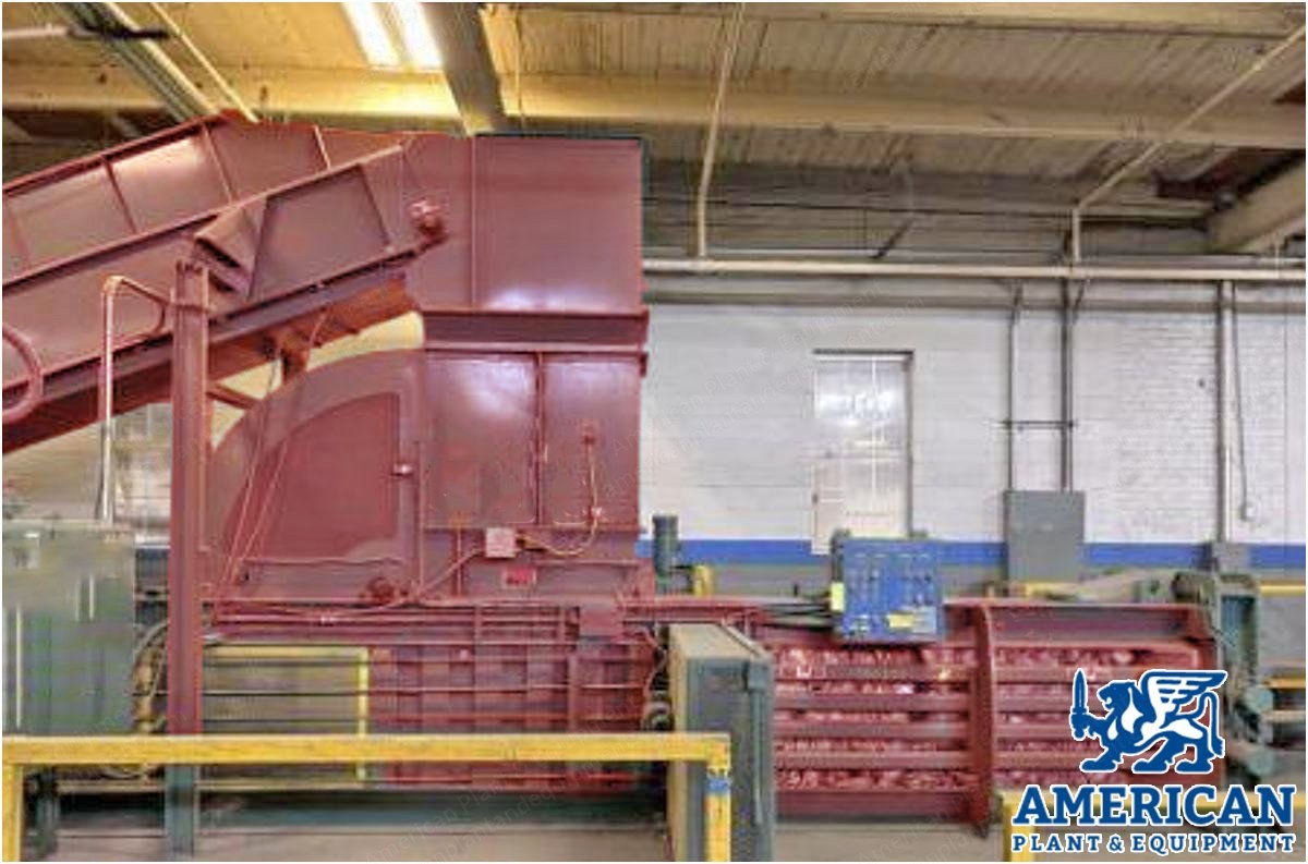 Selco, HLO-128A50T, Horizontal Autotie Baler with Conveyor, 50HP, 8" Cylinder, 30"x36"x72" Bale Size