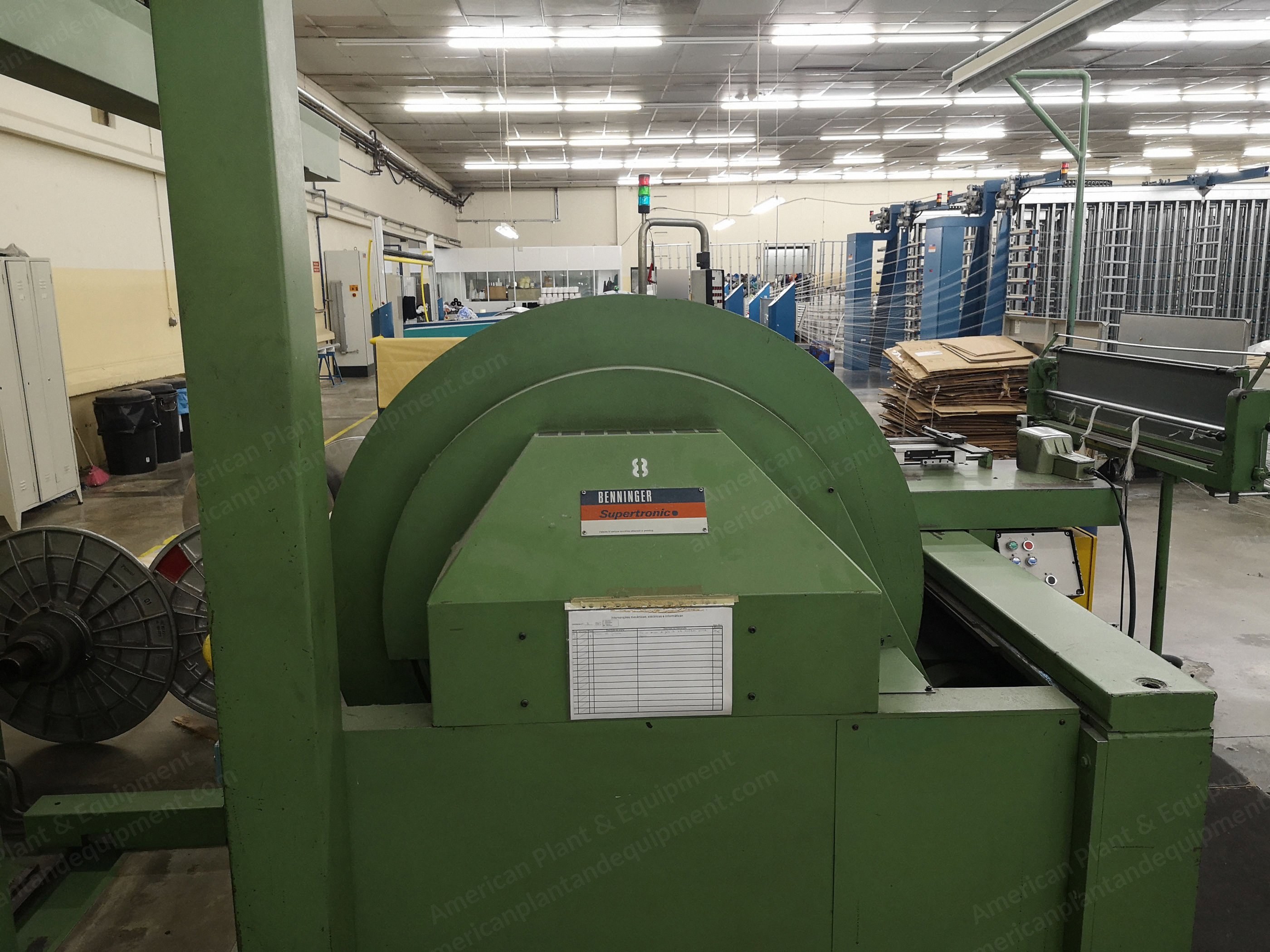 Benninger, Supertronic, 1988, Sectional Warping Machine, 2100mm Working Width, 1000mm Warp Disk Diameter