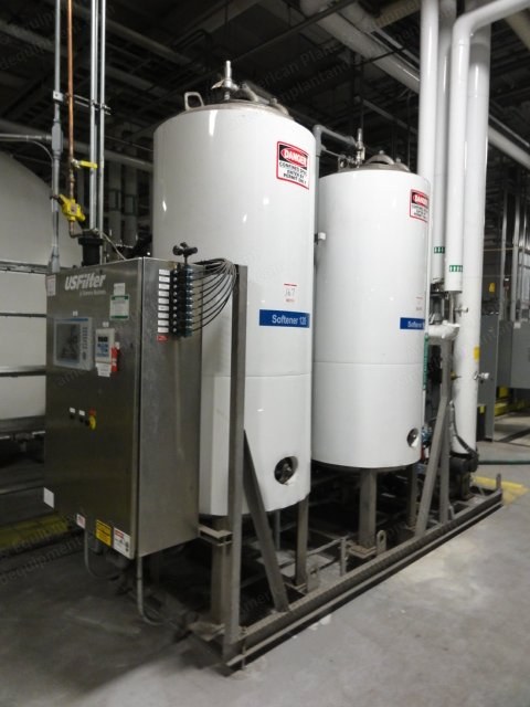 Siemens, US Filter Salt Water Softener System, 30 GPM, 2 Tanks, Grundfos Pump, Allen Bradley Panelview Plus 1000