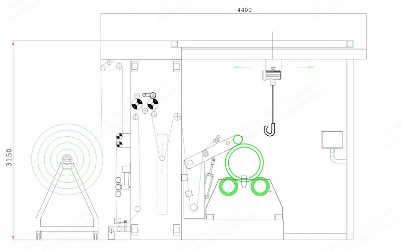 Dorumakina, S-100-1, Fabric Beam Dyeing Winder Machine, 1500mm Fabric Width, 2000mm Max Beam Width