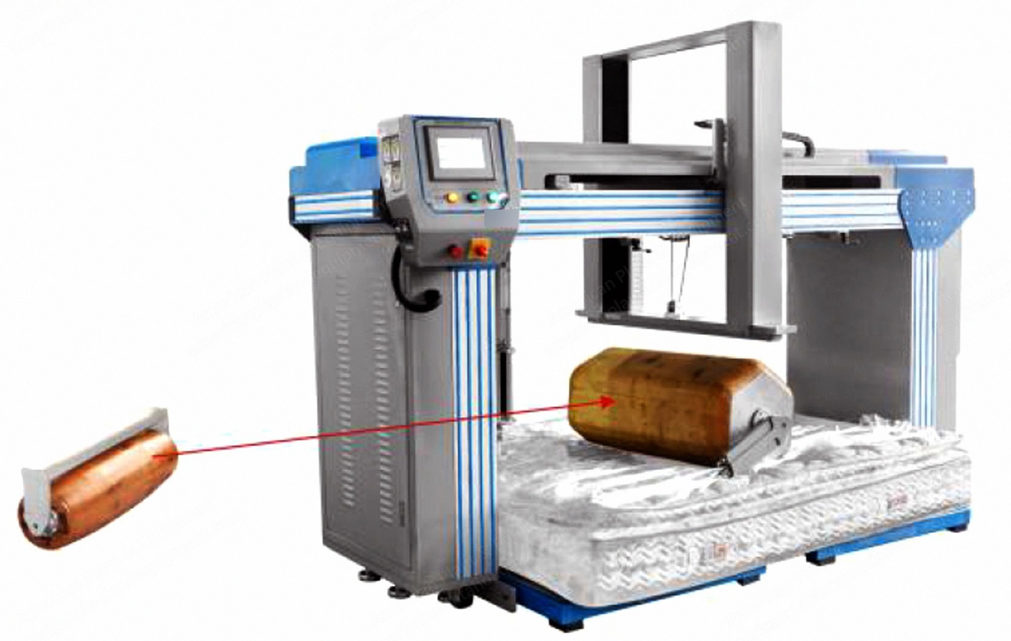 NovaStar, MC243, Mattress Roller Durability Tester, ASTM F 1566, 2200x2000x400mm Max Mattress Size, PLC Control