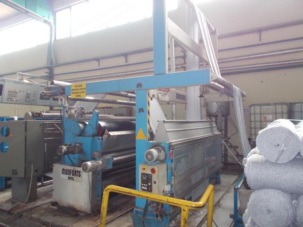 Monforts Tenter Frame, 1997, 2200mm, 6 Fields, Gas Heated