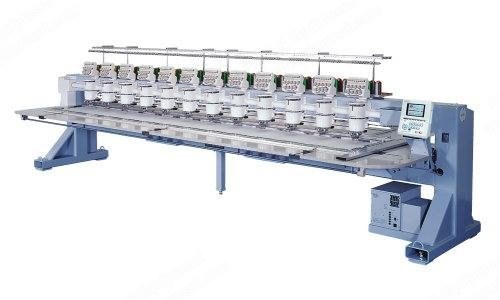 Barudan BEVY-Y912F and Tajima TEJT-C1501 Embroidery Machines, 12-Head 9-Needle, Single-Head with Cap Frames