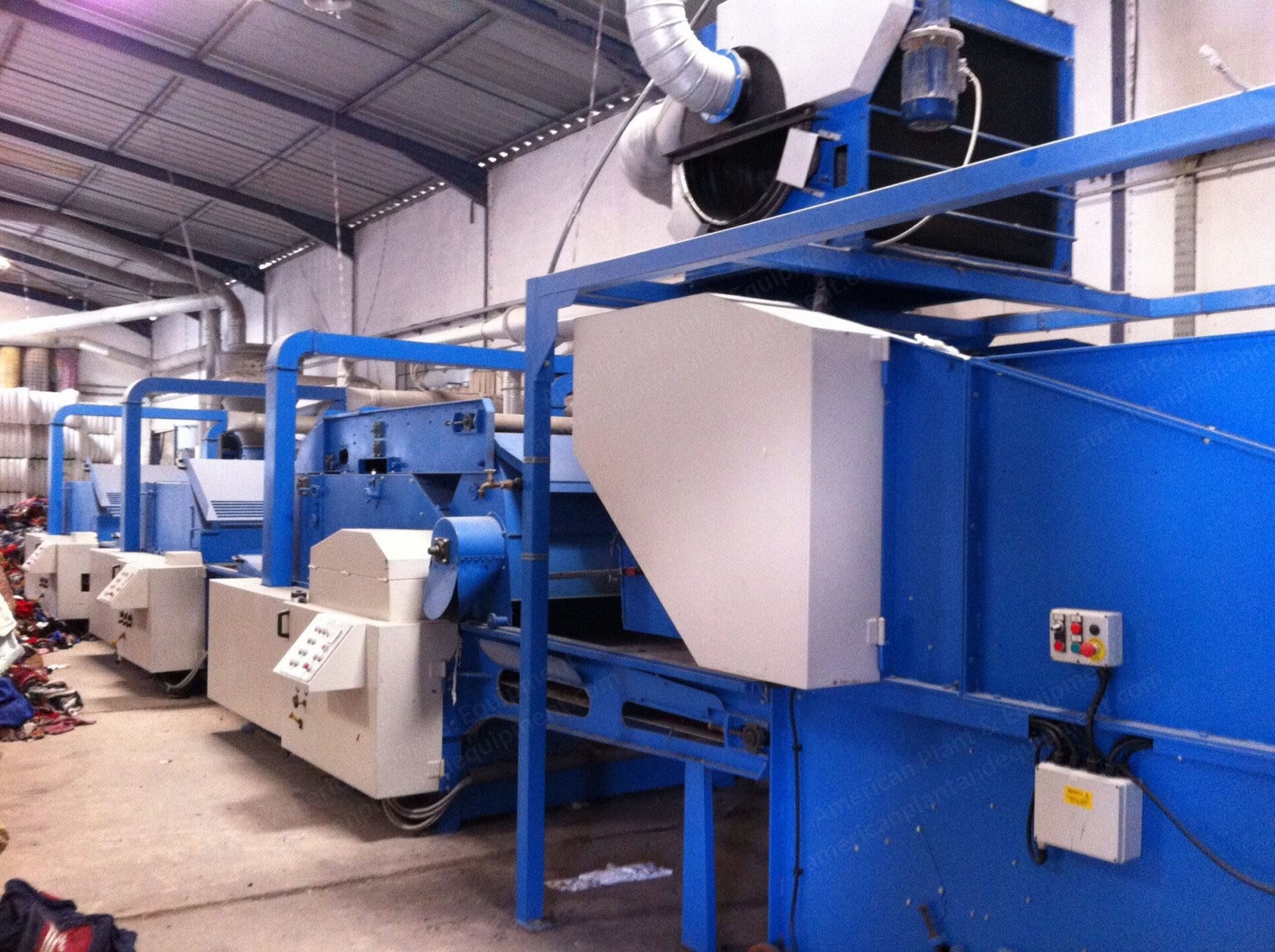 Dell'Orco & Villani, Tearing Machine, 5 Drums, Working Width 1500mm, Hopper Feeder