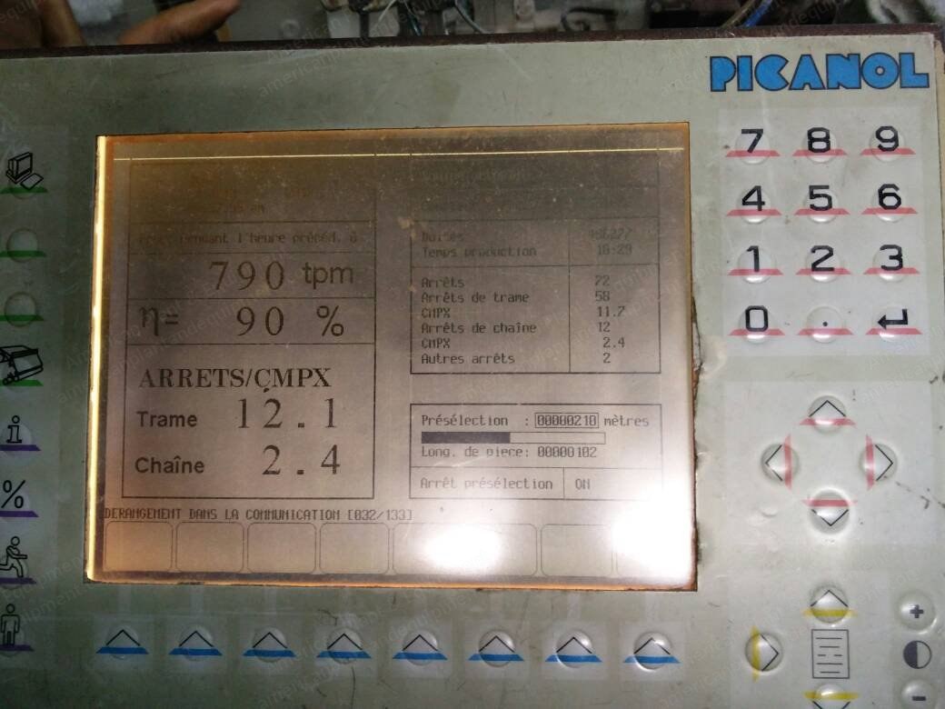 Picanol, Omni, 1900mm Width, 2 Colors, 6 Shaft, Airjet Looms