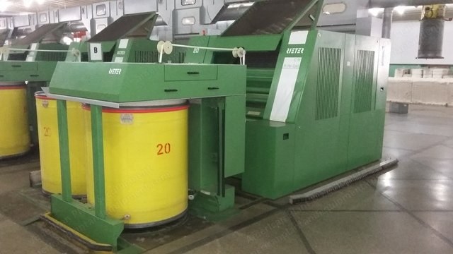 Rieter, C-51 Hi-Per, 2001/2002, Can Size 40x48 in, Integrated Grinding System, Rieter Chute A-70