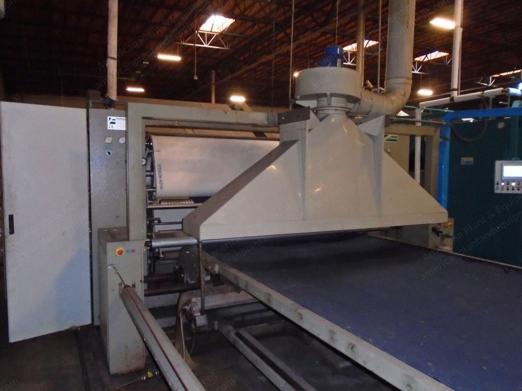 Ferraro, Comptex / RE-2500, 2000, Open Width Compactor, 2500mm Working Width, with Corino Lattice Roll Guider, Pup Tenter Vertical Pin Chain