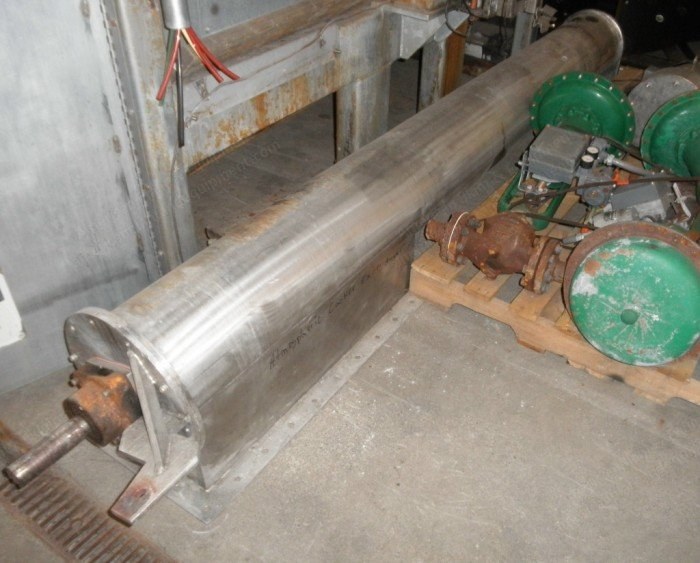 Screw Conveyor, 12" x 10', Tubular, Stainless Steel