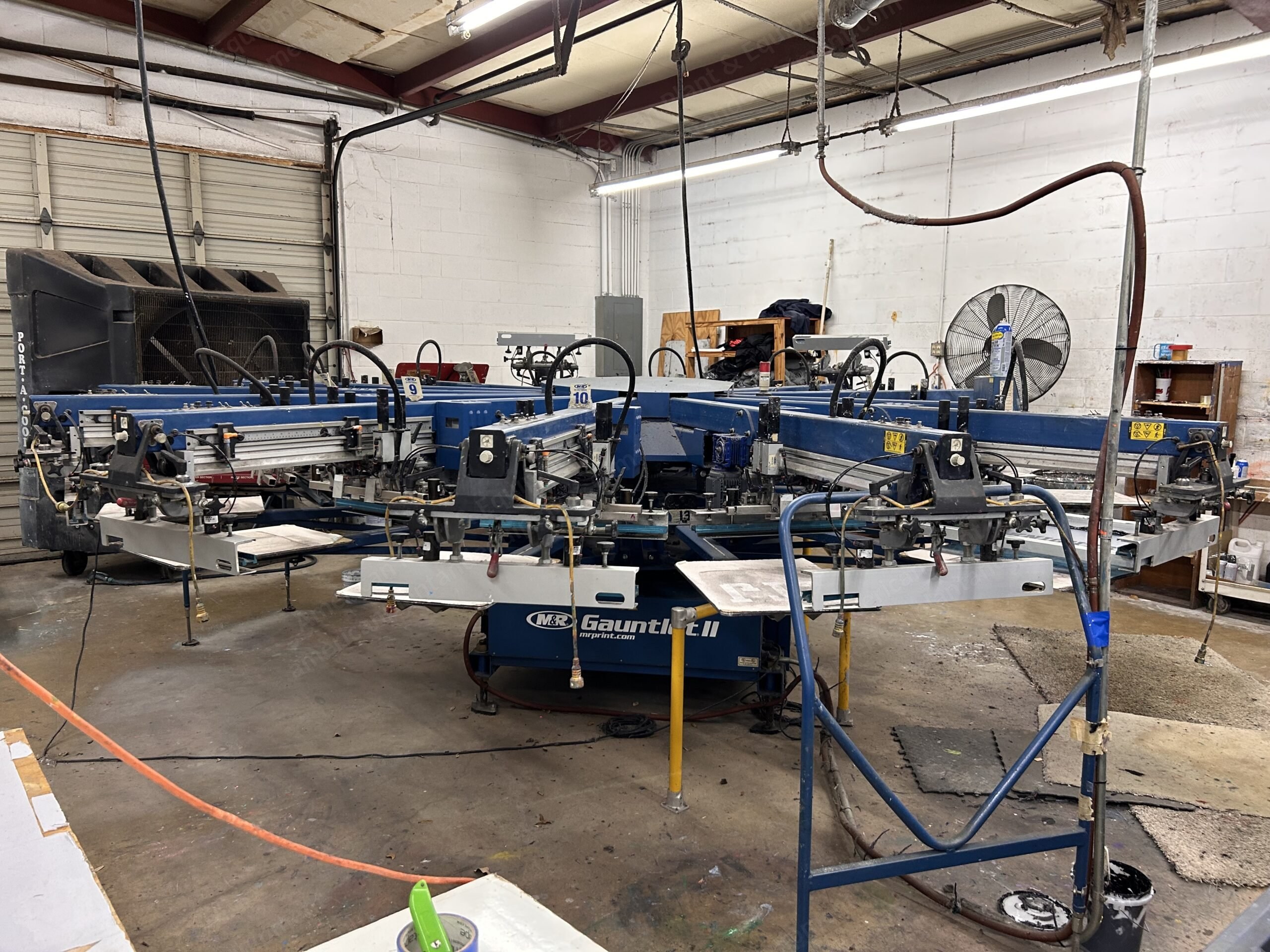 M&R, Gauntlet Series II, 2008, 12 Colors, 14 Station, Screen Printing Press
