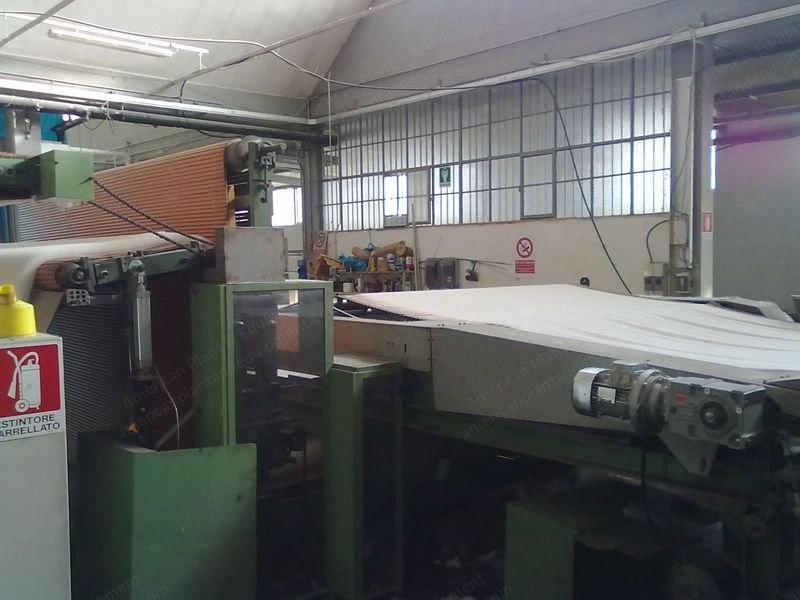 Non-Woven Fabric Production Line, Malimo, 1984-1985, Width 3500mm, with Cormatex Cross Lapper
