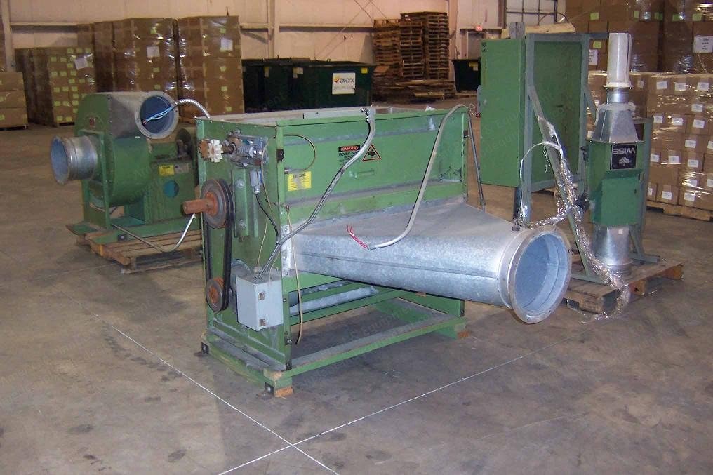 Kirkman & Dixon, Carolina Blower, Wise, Pillow Blower and Filler Machine, with Picker, Hopper, Control Panel, Blower, and Nozzle
