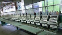 Complete Embroidery Plant, Tajima and Yue Ming, 2006, 12 Embroidery Machines, 2 Laser Cutters