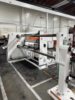 Voorwood, S64SA, 60 Inch Slitter Rewinder, 50 Inch OD Unwind, 24 Inch OD Rewind, with Unloader