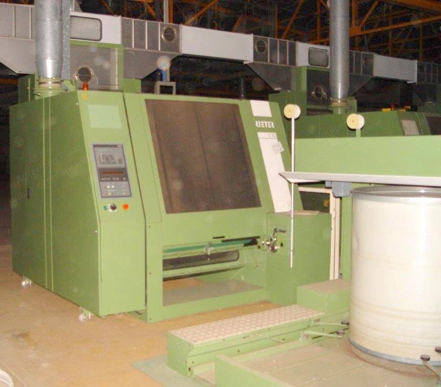 Rieter, C50, 1997, Flat Card, Chute Feed A7/U, Auto Leveller, 40"x48" Delivery Cans