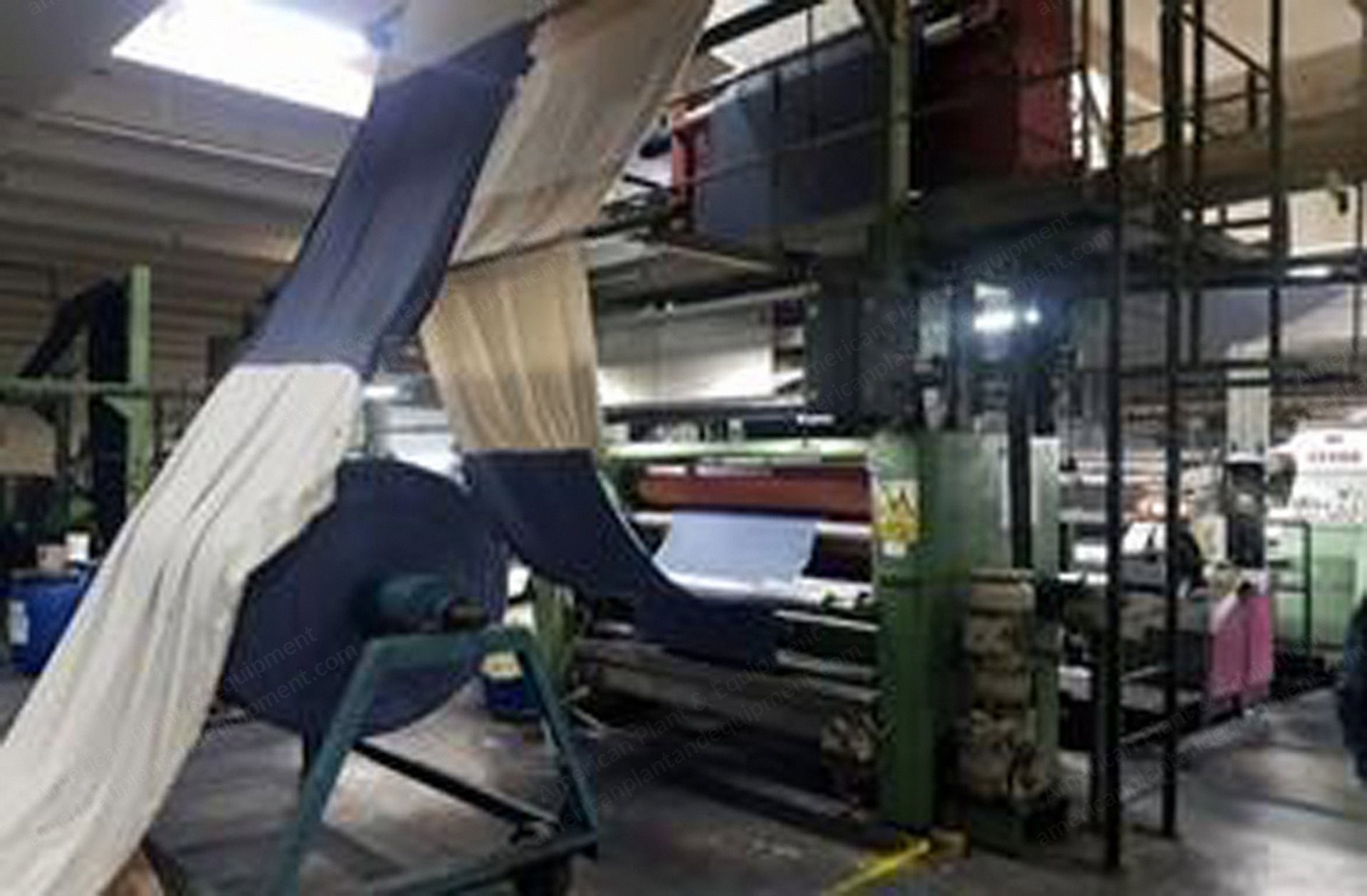 Babcock, Stork, Zanzotera Denim Coating Line, 1700mm to 1800mm Working Width, 5 Chambers, Gas Heated