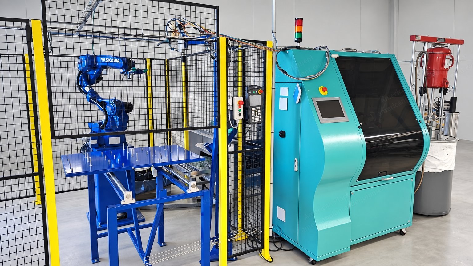 Sunstar Engineering, FOAMPLY T 1K, 2021, PUR Foam Dispensing System with Yaskawa Robot, 200 L Drum
