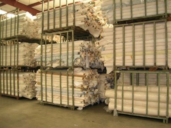 Jacquard Mattress Ticking Fabric Stock Lot, 233cm Width, 396g/m, Beige